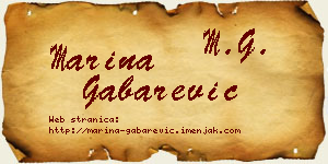 Marina Gabarević vizit kartica